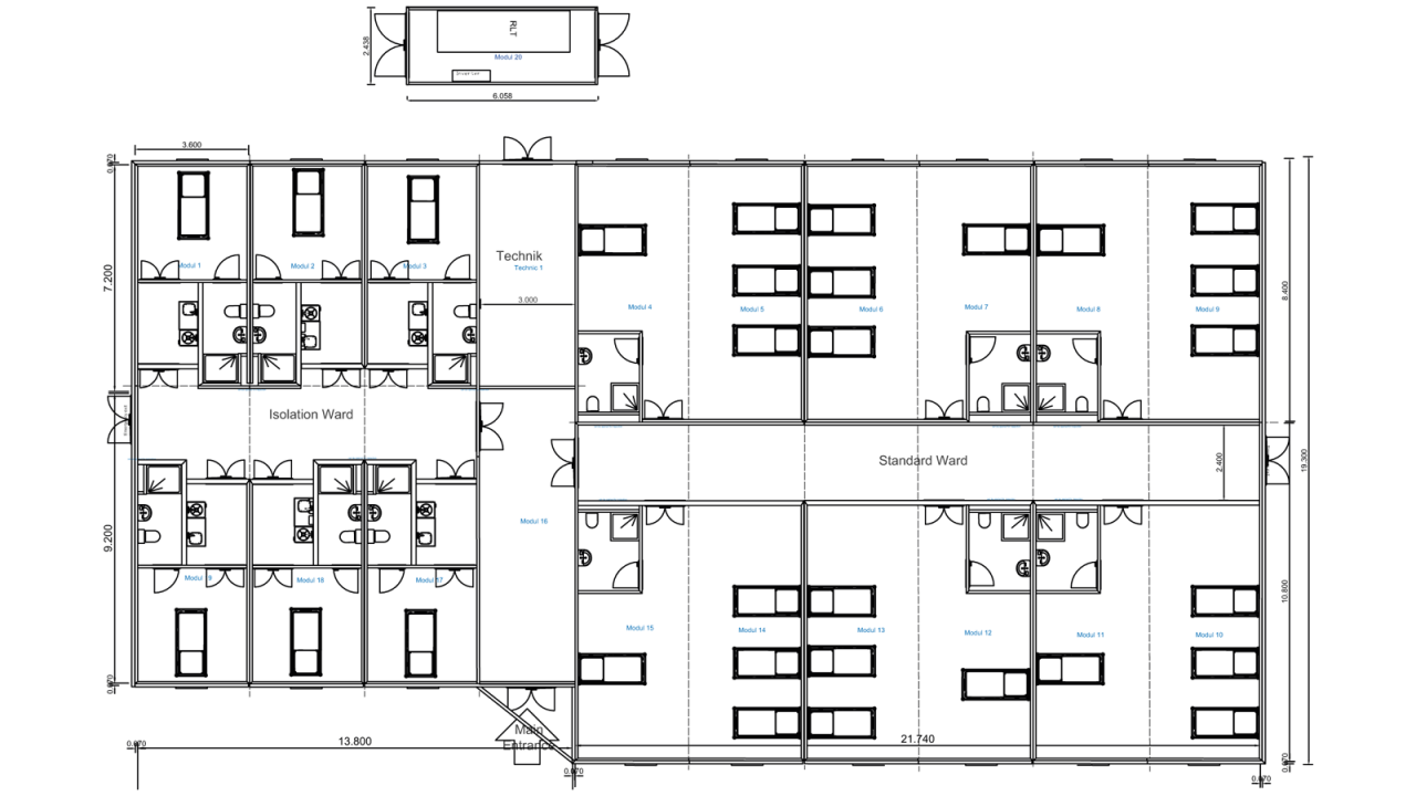 Intensiv-Pflege-Station - Modulabu