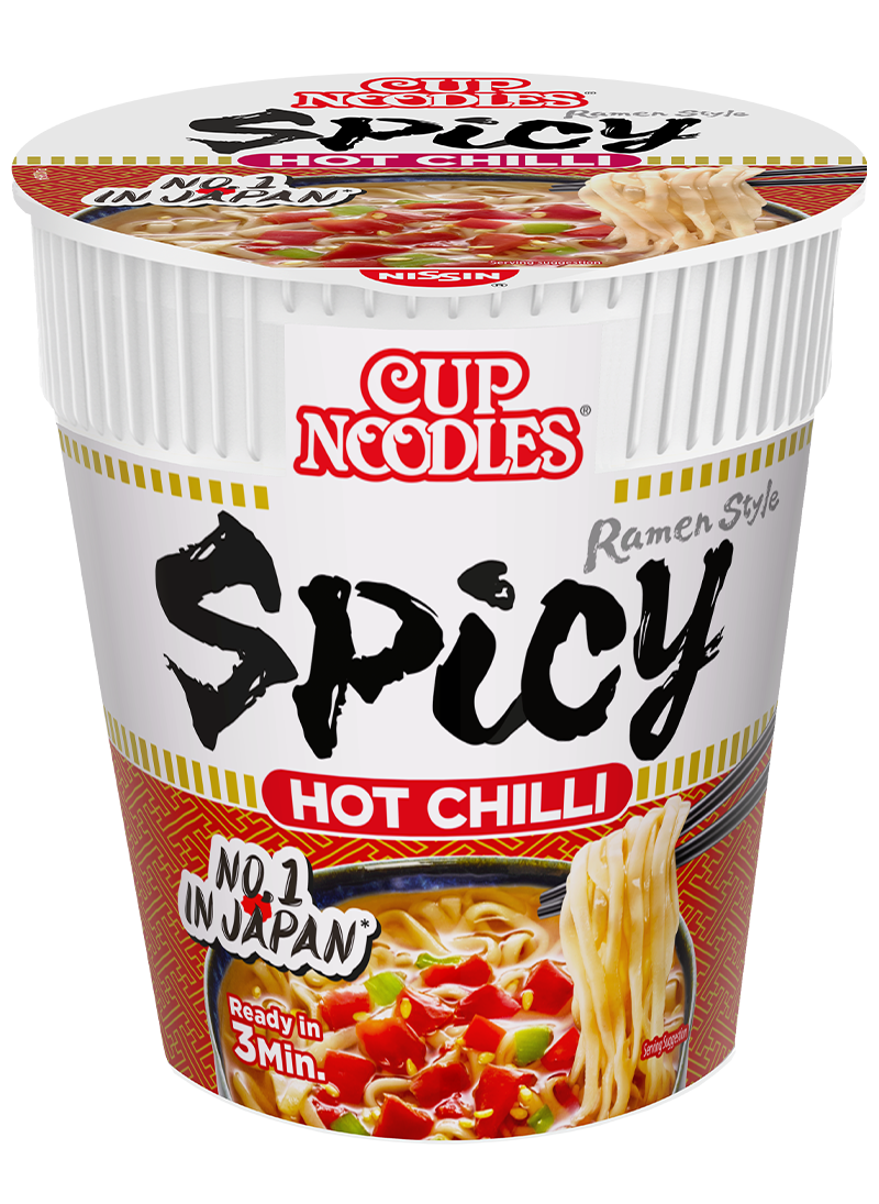 Coppa di ramen istantaneo al gusto peperoncino e sesamo, NISSIN CUP NOODLE  HOT CHILI SPICY